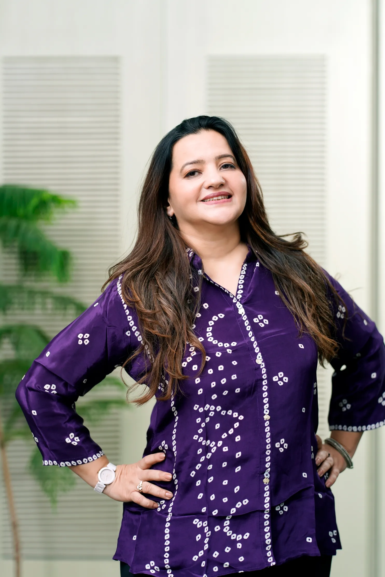 Bandhini Collar Shirt